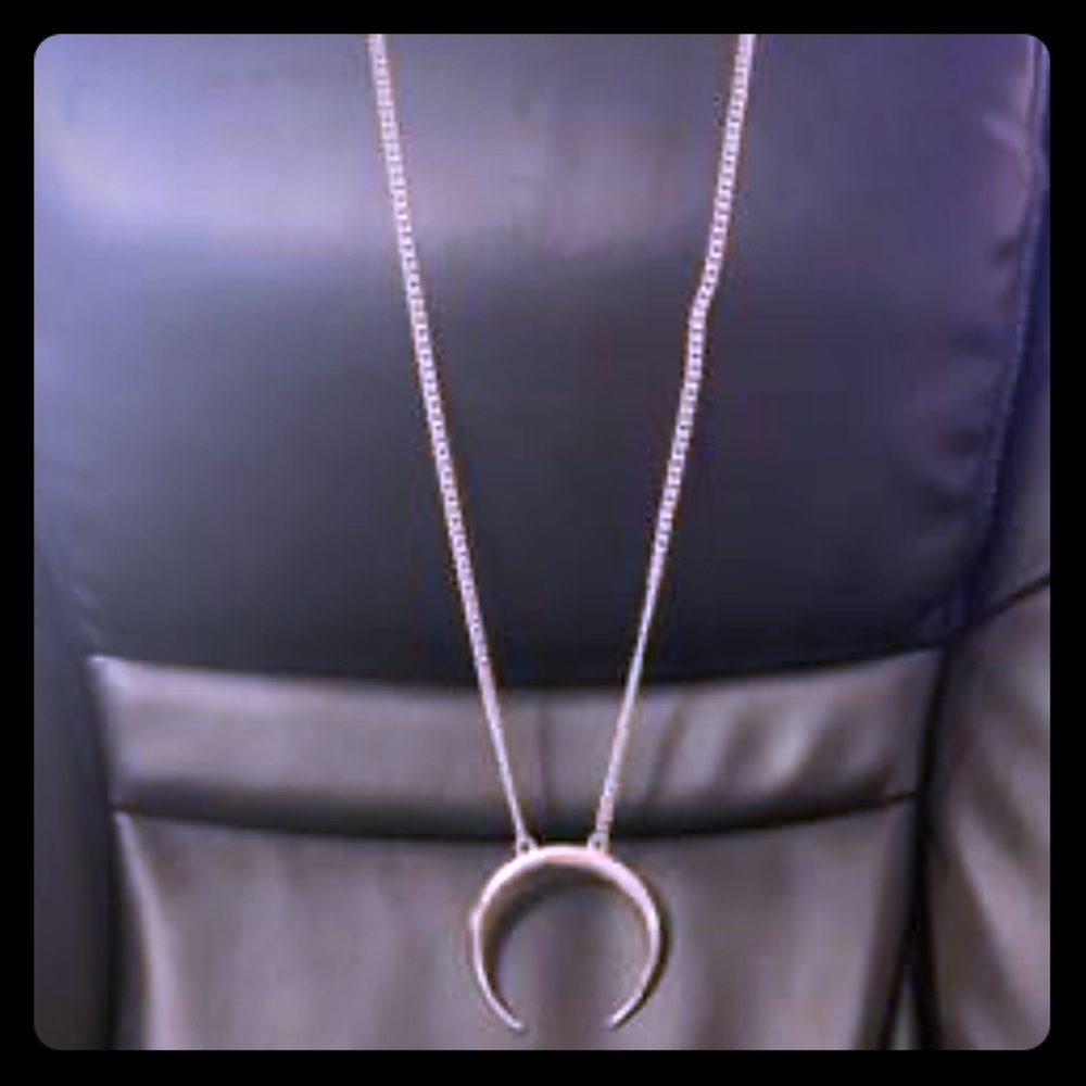 Upside down moon necklace